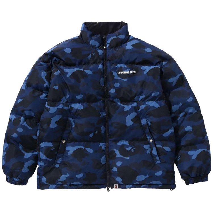 Buy BAPE Color Camo Reversible Down Jacket 'Navy' - 1K80 144 007