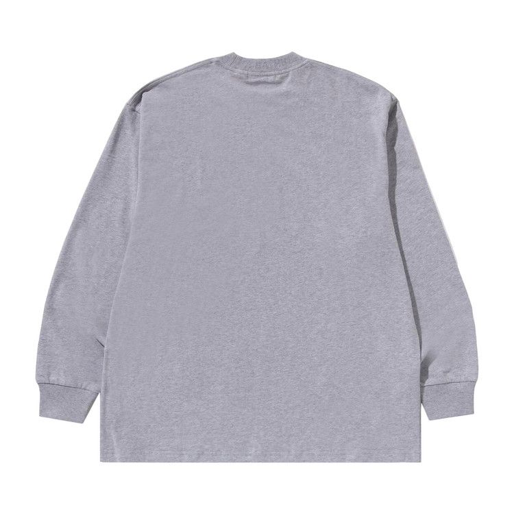 Bape One Point Ape Head Relaxed Fit Long-Sleeve Tee 'grey'
