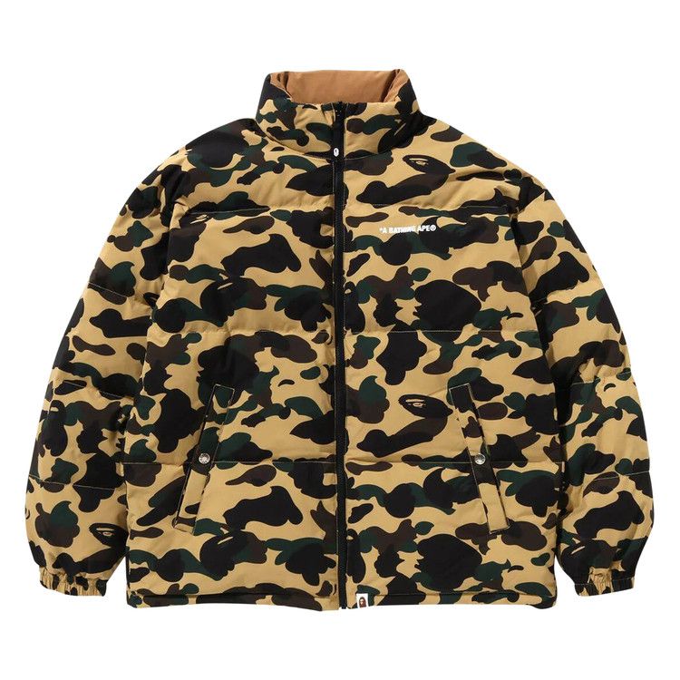 Buy BAPE 1st Camo Reversible Down Jacket 'Yellow' - 1K80 144 009