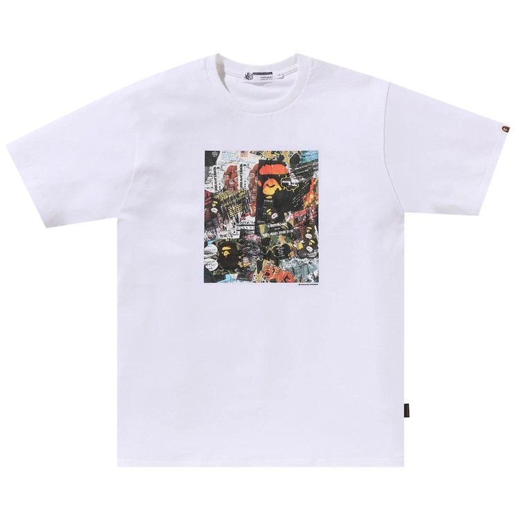 Bape Flyer Pattern Print T-Shirt White