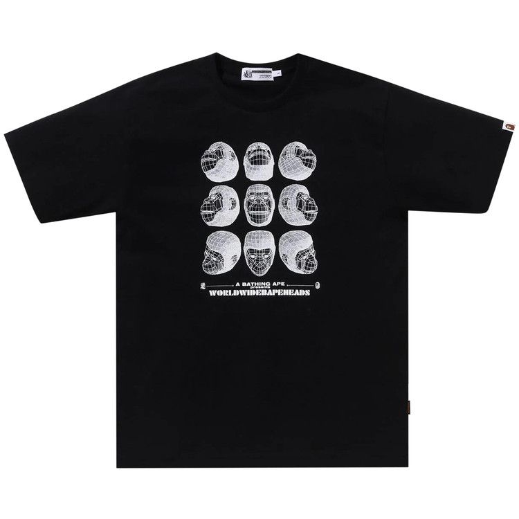BAPE Polygon Ape Head Tee 'Black'