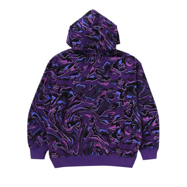 Bape Marbling Camo Relaxed Fit Pullover Hoodie 'purple'