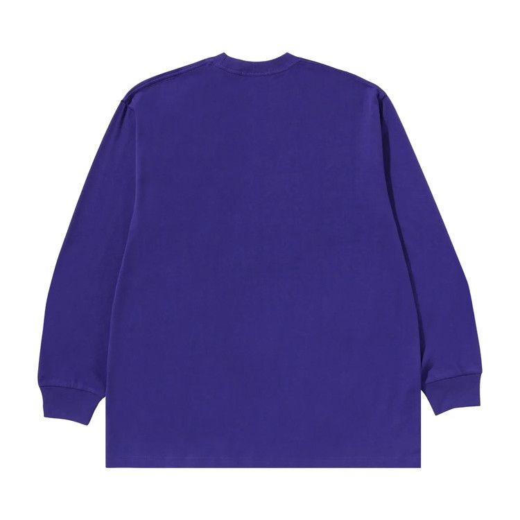 Bape Marbling Camo Ape Head Relaxed Fit Long-Sleeve Tee 'purple'