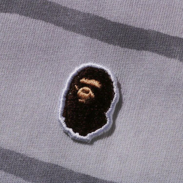 Bape Wave Pattern One Point Relaxed Fit T-Shirt Grey