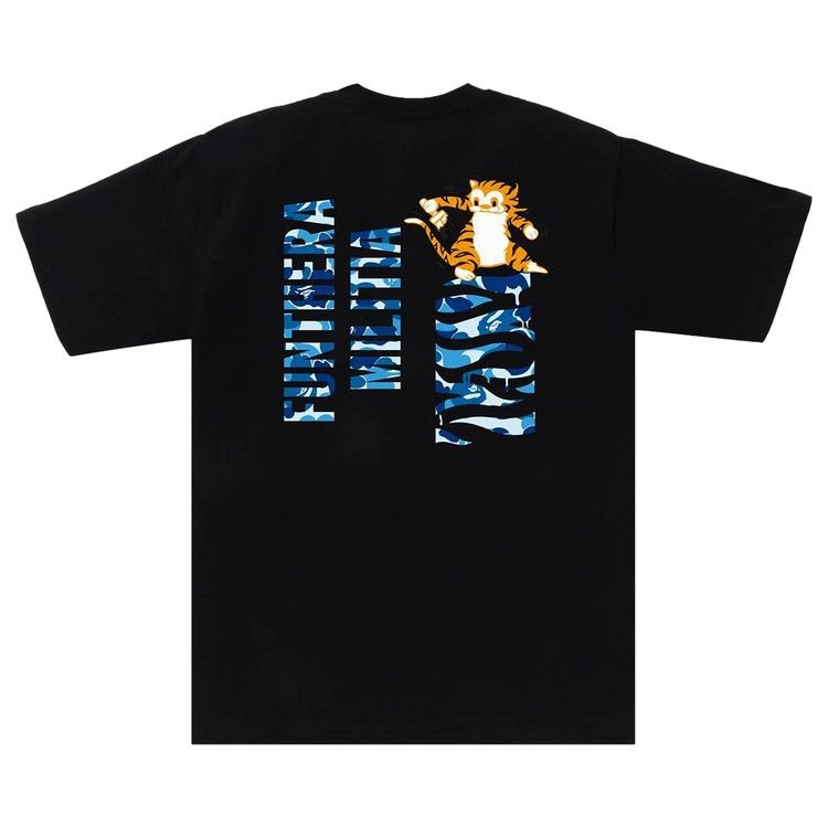 Buy BAPE ABC Camo Tiger Tee 'Black/Blue' - 1K80 110 008