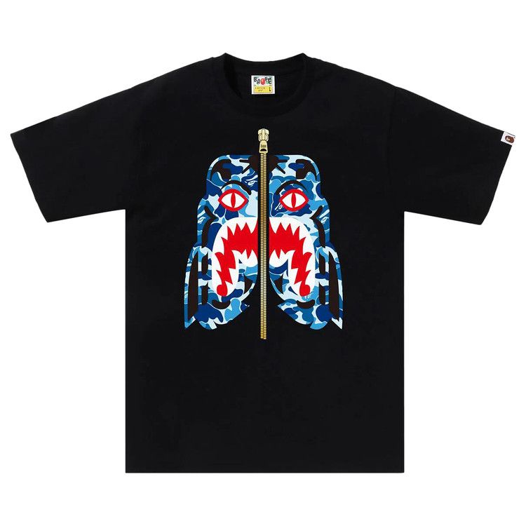 Bape Abc Camo Tiger Tee 'black/Blue'
