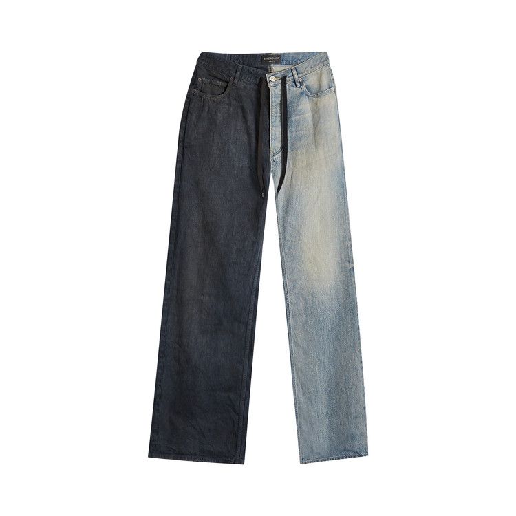BALENCIAGA TWO-TONE DENIM FIFTY-FIFTY JEANS Balenciaga Men's