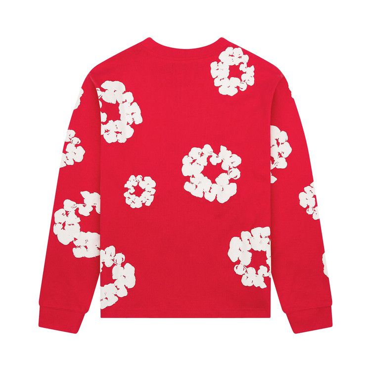Long Sleeve Cotton Wreath Tee 黒　長袖 Buy Denim Tears Long-Sleeve Wreath Tee 'Red' - FW24TLS0063S