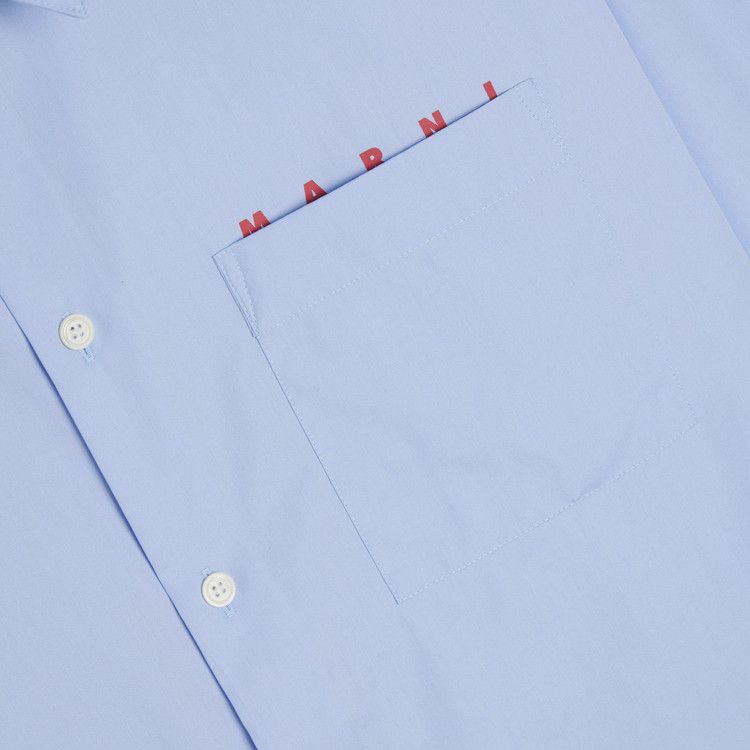 Marni Logo Popeline Shirt 'Iris Blue' — foto 4