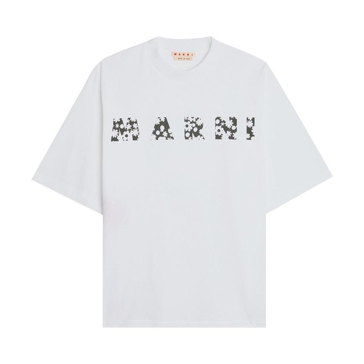 Buy Marni Relaxed Fit Logo T-Shirt 'Lily White' - HUMU0223IP