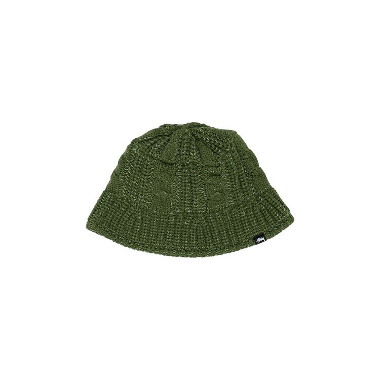 Buy Stussy Cable Knit Bucket Hat 'Olive' - 1321193 OLIV | GOAT CA