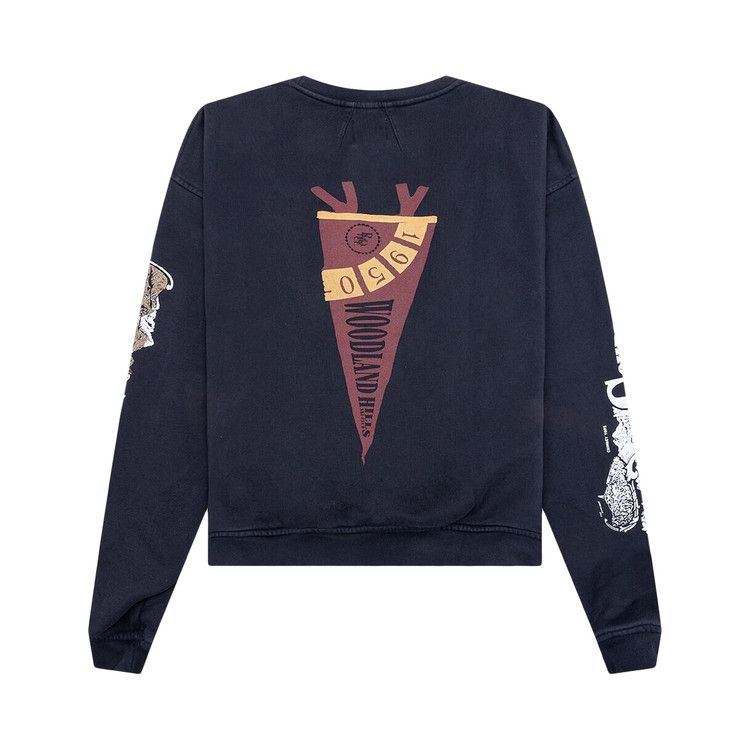 Buy Rhude Pennant Flag Crewneck 'Vintage Black