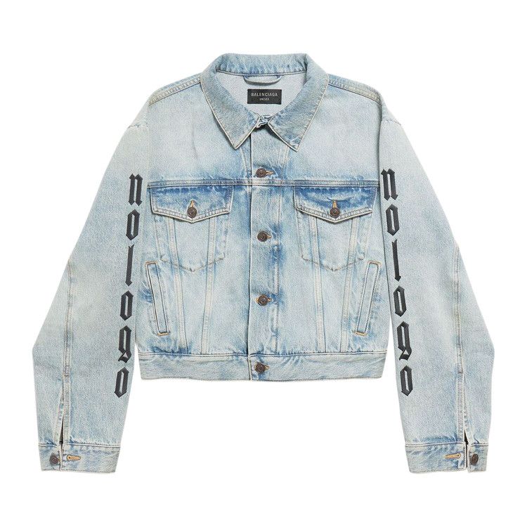 ジャケット BALENCIAGA FW24 Denim jacket (793893TDW14 4141) Buy Balenciaga No Logo Denim Jacket 'Iced Blue' - 793893