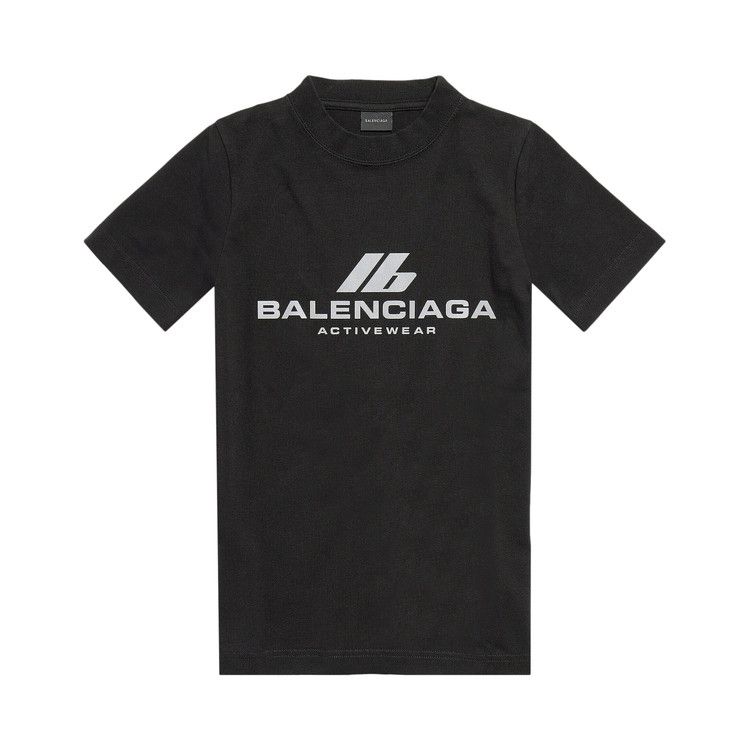 Balenciaga Activewear Fitted T-Shirt Faded Black