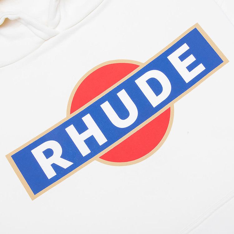 【関税込み】Rhude オフホワイト Vintage Racer フーディ RHUDE Vintage Racer Cotton Hoodie | White | FARFETCH