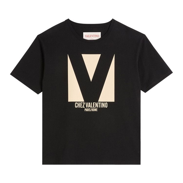 VALENTINO 2019 Tシャツ Buy Valentino Chez Valentino Print T-Shirt 'Black' - 6V3MG16PAQ9