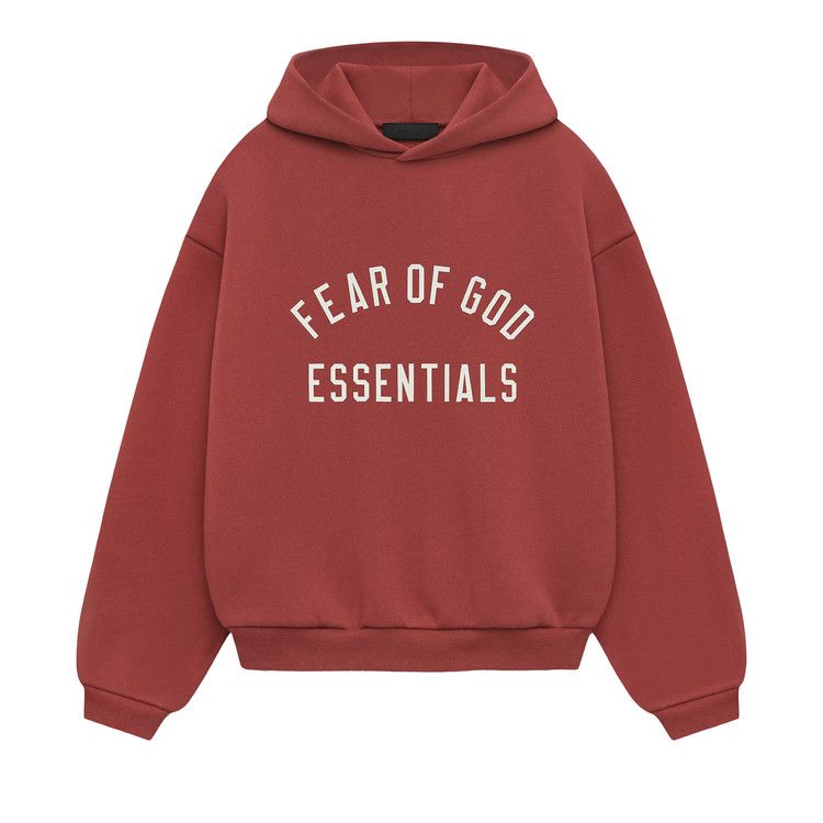 Buy Fear of God Essentials Kids Fleece Hoodie 'Crimson