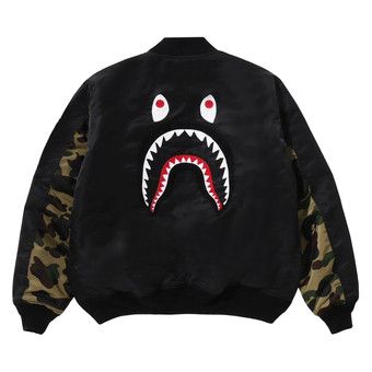 Buy BAPE Shark MA-1 Bomber Jacket 'Black' - 1K70 141 003