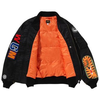 Buy BAPE Shark MA-1 Bomber Jacket 'Black' - 1K70 141 003 BLACK | GOAT