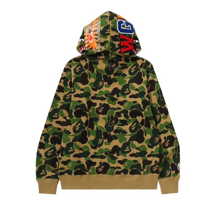 Bape Abc Camo Shark Half Zip Pullover Hoodie 'green'