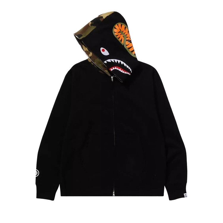 Bape 1st Shark Full Zip Hoodie 'black'