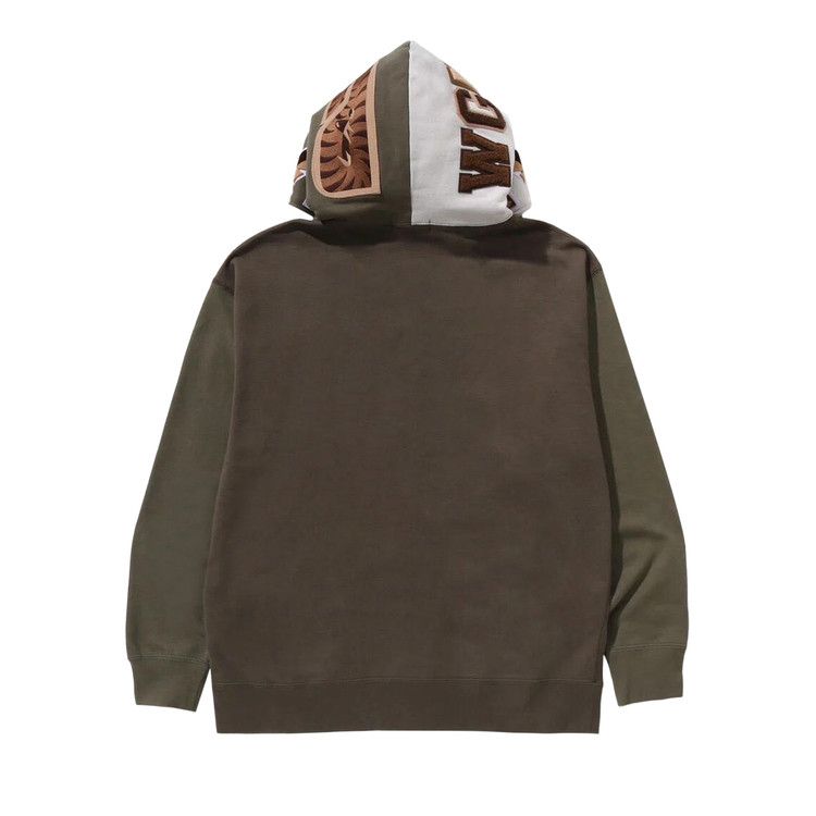 Bape Shark Full Zip Hoodie #2 'olive Drab'