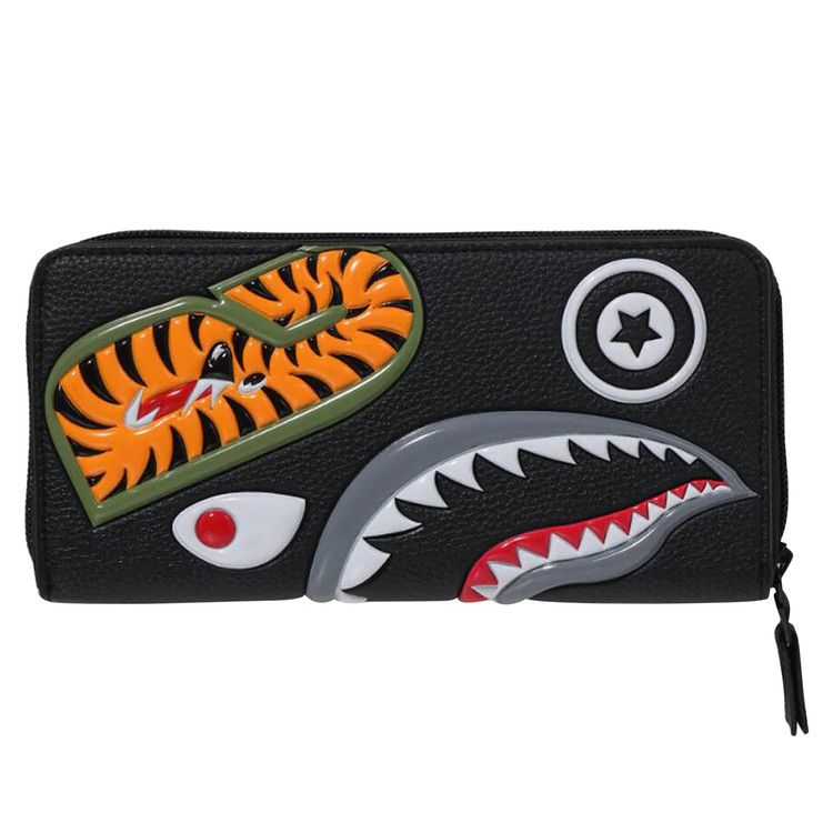 小物 BAPE SHARK LONG WALLET Buy BAPE Shark Long Wallet 'Black' - 1K70 190 013 BLACK | GOAT