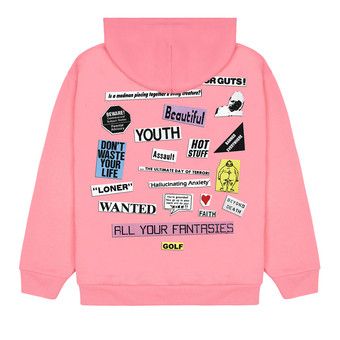 Buy GOLF WANG Collage Zip Up Hoodie 'Pink' - FW24F1008 PINK | GOAT