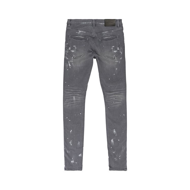 Purple Brand Worn Knee Slit Skinny Jeans 'grey'