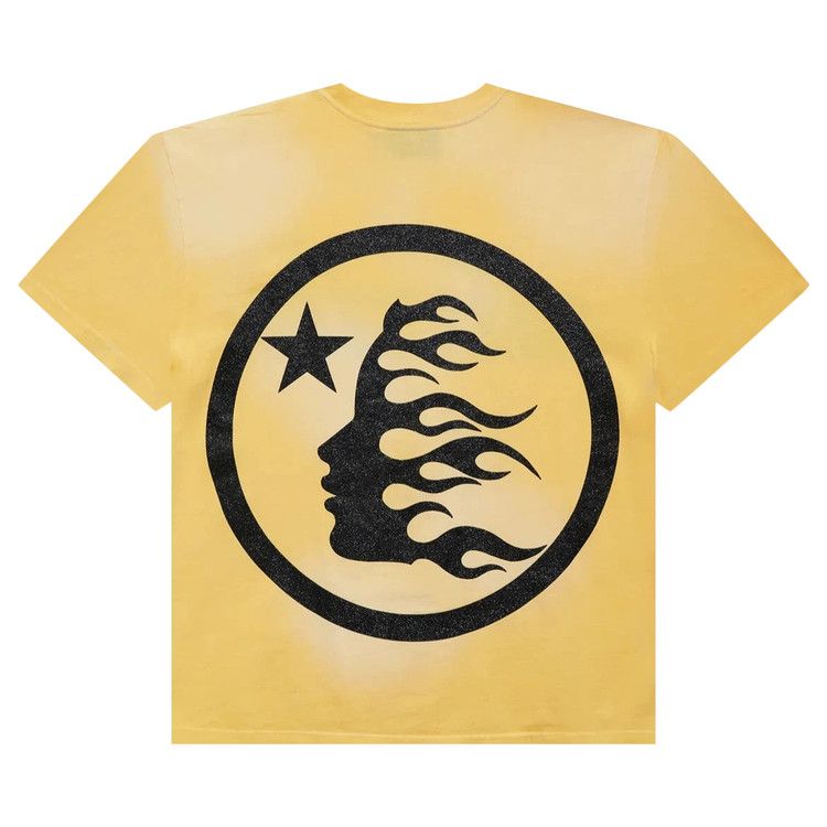 Buy Hellstar Classic Black Glitter Logo T-Shirt 'Yellow