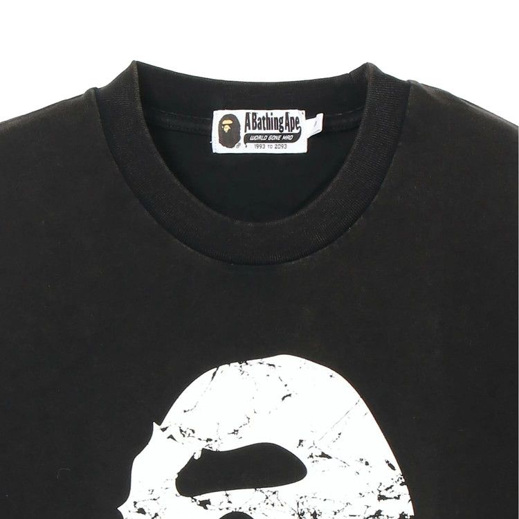 Buy BAPE Heavy Washed Ape Head Relaxed Fit Tee 'Black' - 1L30 109