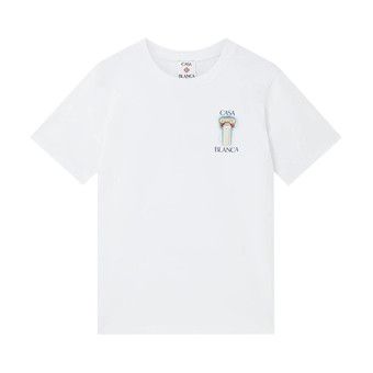 Buy Casablanca La Colomne Printed T-Shirt 'White' - MPS25 JTS 001