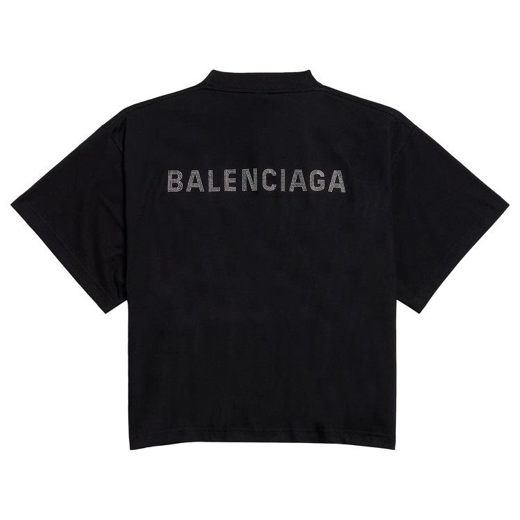 Buy Balenciaga Short-Sleeve Cropped T-Shirt 'Black' - 818431 T0VJ6