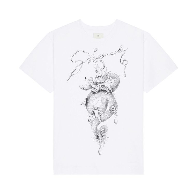 Tシャツ・カットソー GIVENCHY SS25 Printed T-shirt (BM71MG3YPX 100) Buy Givenchy Snake Printed Crewneck T-Shirt 'White