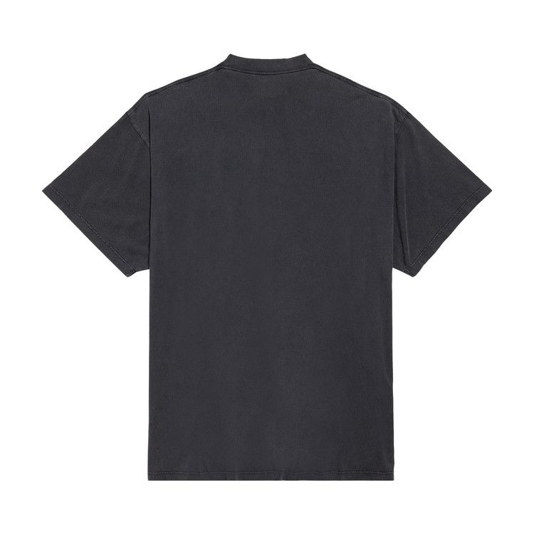 Balenciaga Oversize Fit Getaria T-Shirt Faded Washed Black