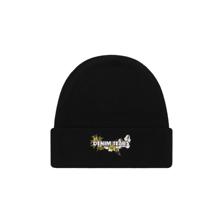 Buy Denim Tears Floral Beanie 'Black' - FW24AKH0011 | GOAT