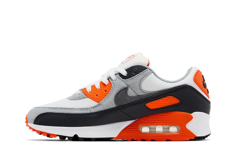 Nike Air Max 90 Summit White Safety Orange Dark Smoke Grey Smoke Grey — foto 4