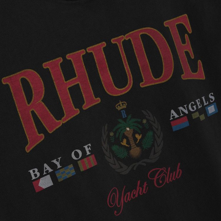 Rhude Bay Of Angels Yacht T-Shirt Vintage Black