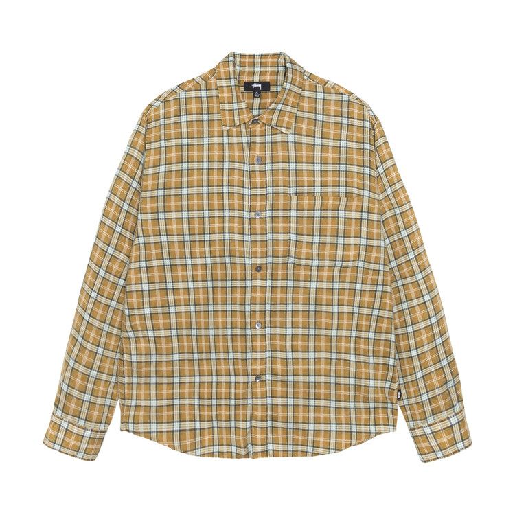 Stussy Matthew Shirt Printed Plaid 'gold'