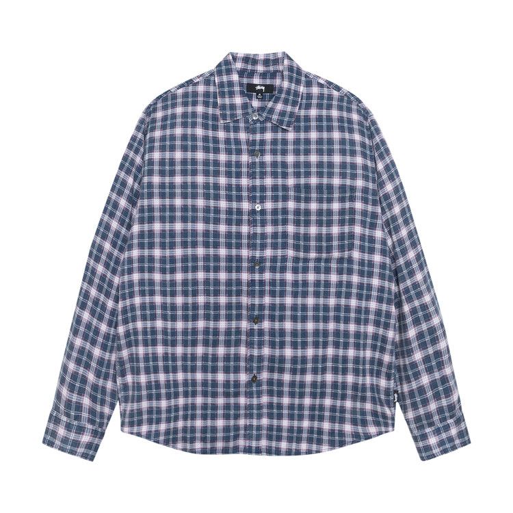Stussy Matthew Shirt Printed Plaid 'navy'