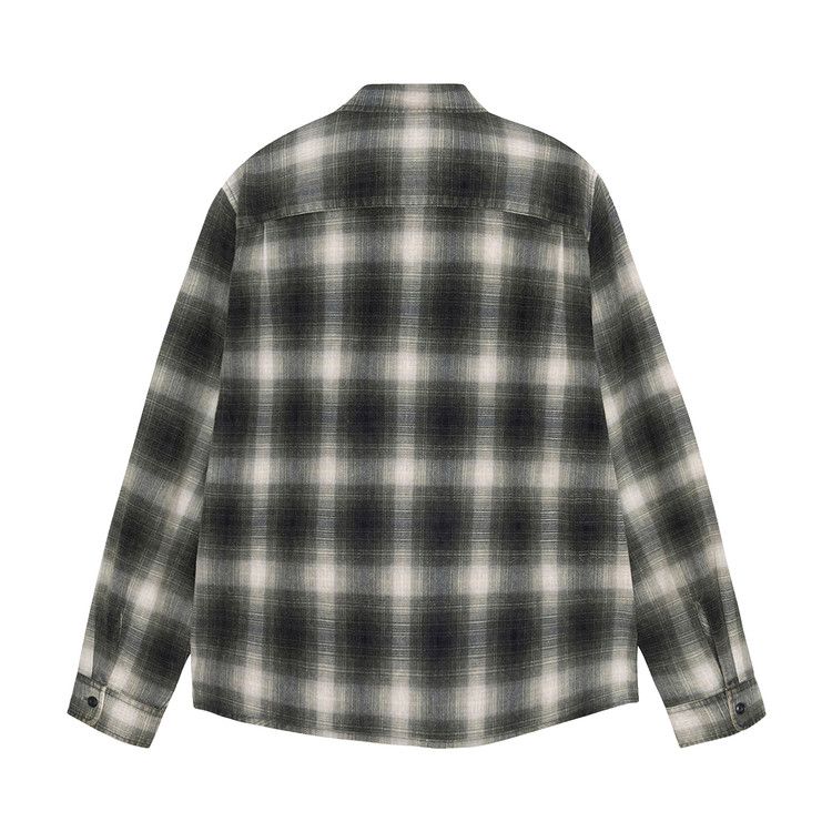 Stussy Rocco Flannel Plaid Shirt 'grey'