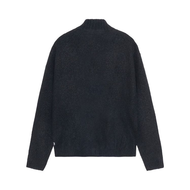 Buy Stussy Full Zip Brushed Merino Sweater 'Black' - 117248 BLAC
