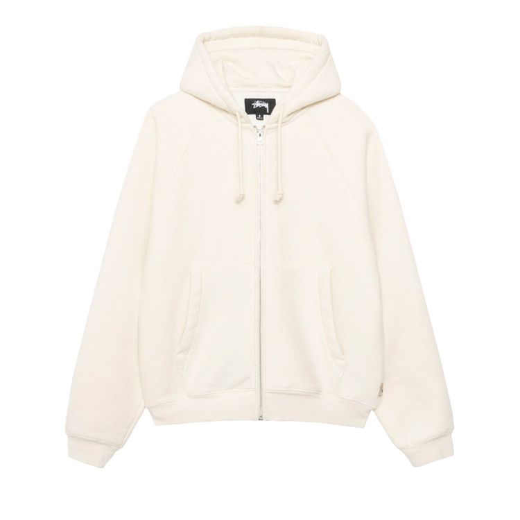 Stussy Fleece Raglan Zip Hoodie 'natural'