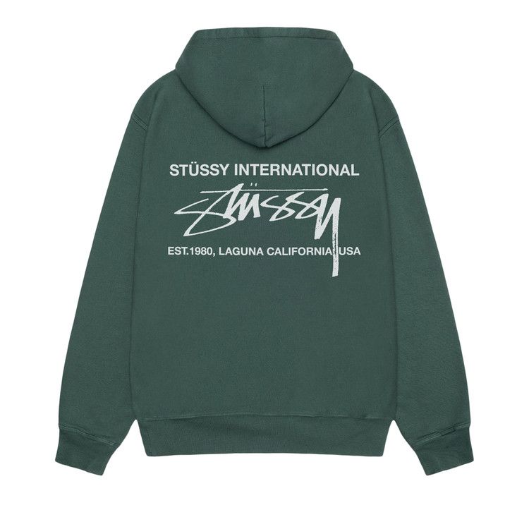 Stussy Smooth International Hoodie Pigment Dyed Forest