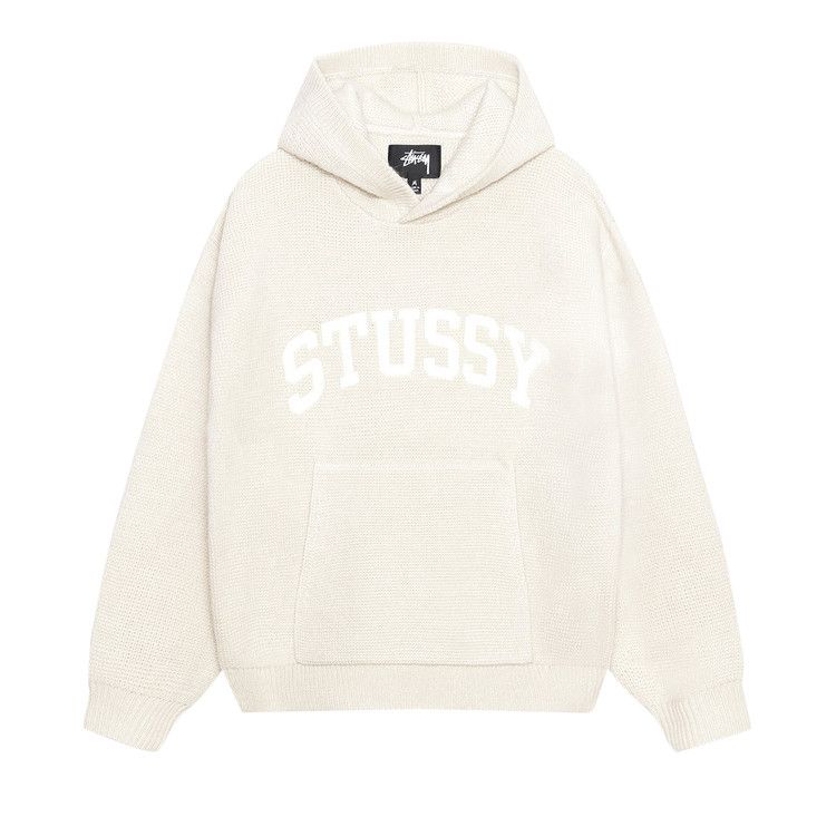 Stussy Felt Patch Knit Hoodie 'natural'