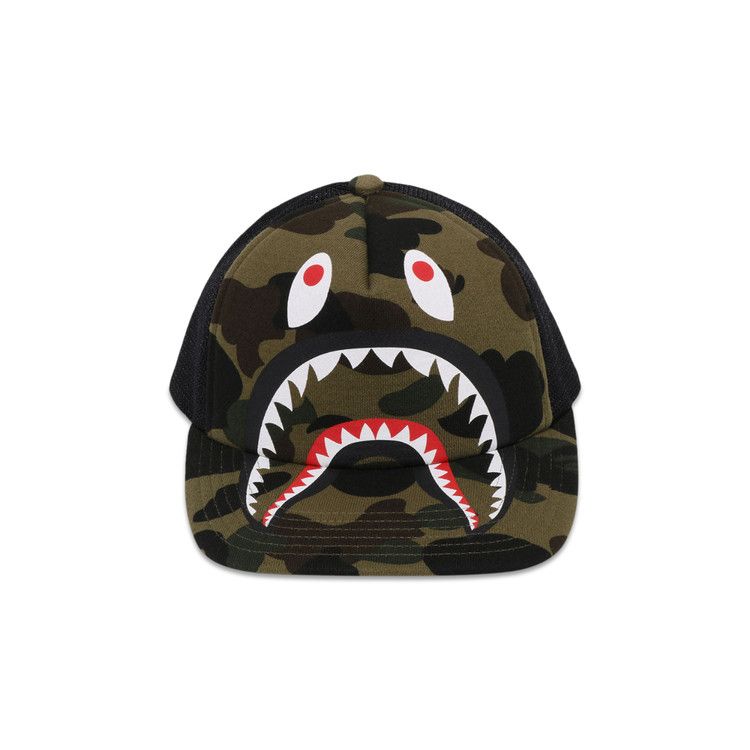 アベイシングエイプ 1ST CAMO SHARK MESH CAP YELLOW A Bathing Ape 1st Camo Shark Mesh Cap in Yellow – Oneness