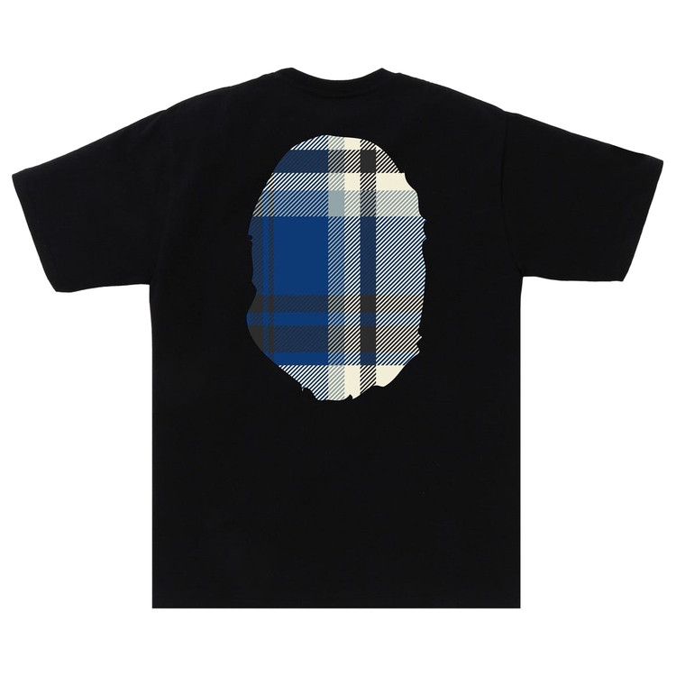 Bape Check Big Ape Head T-Shirt Black