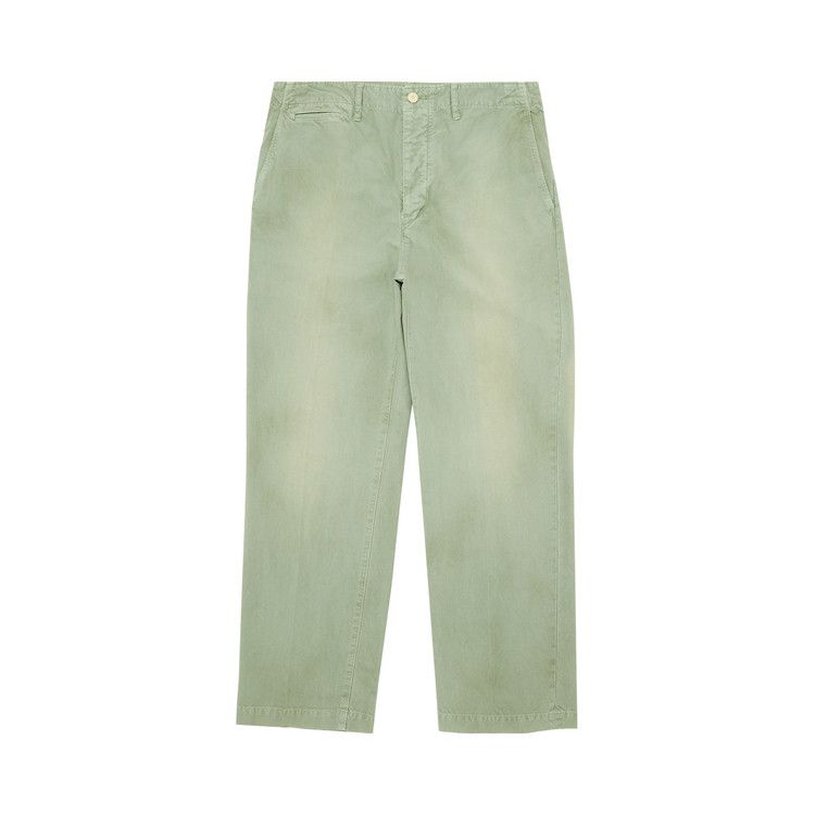 Buy Visvim Damaged Chino Pants 'Light Green' - 124105008007 LIGH