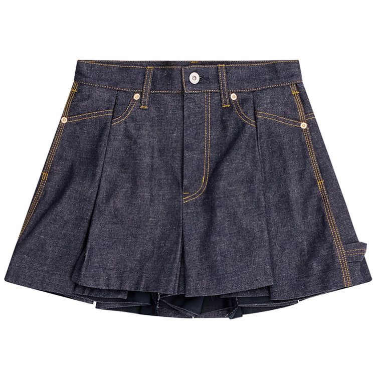 sacai 2024ss Denim Short Pants インディゴ Buy Sacai Denim Mix Shorts 'Indigo' - 25 07720 499 | GOAT NL