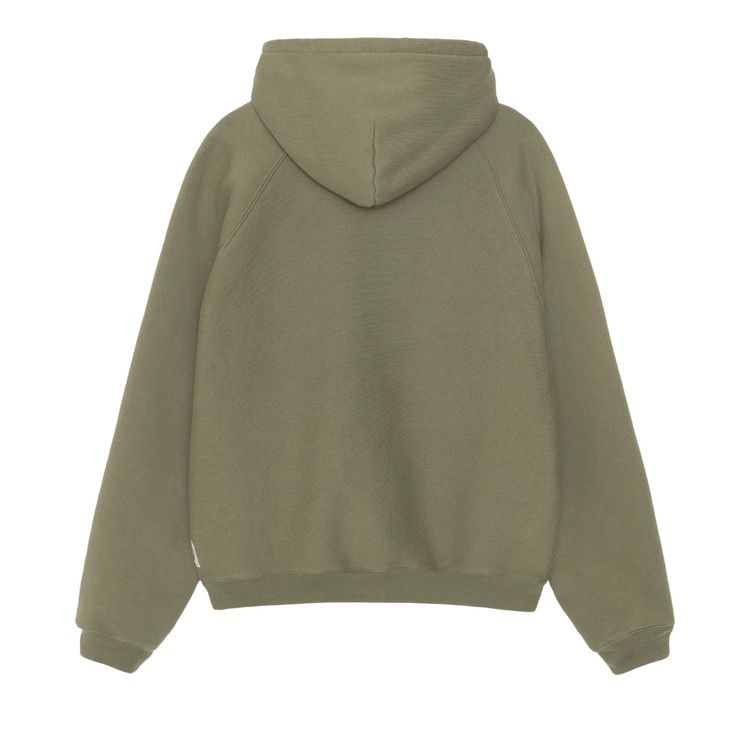 Stussy Fleece Raglan Hoodie Olive